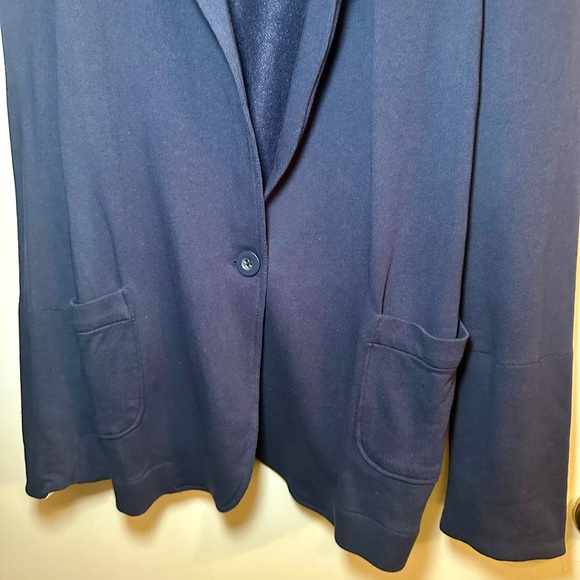 Xhilaration navy blue one button knit blazer Large - Picture 3 of 10